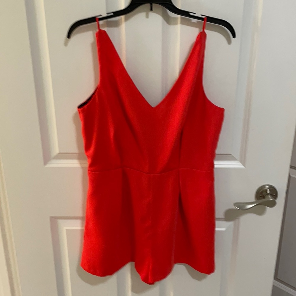 Top shop red romper, new with tags
